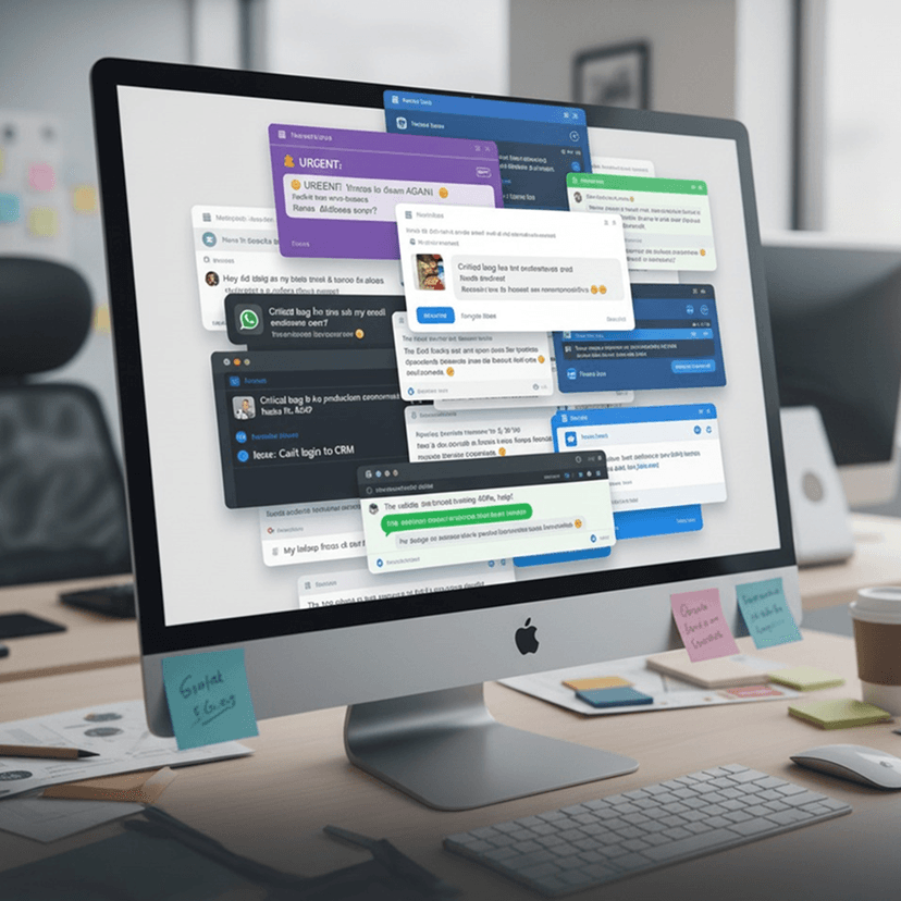 Image showing a huge amount of messages arriving from multiple sources.